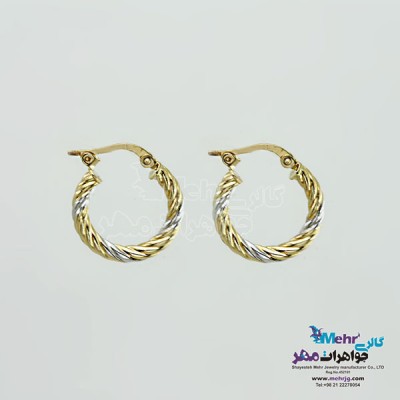 نمای دوم گوشواره طلا - طرح پیچک