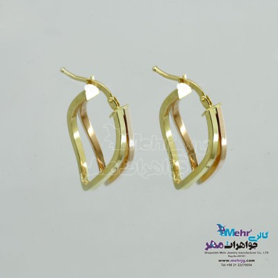 نمای دوم گوشواره طلا - طرح دایانا