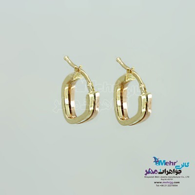 نمای دوم گوشواره طلا - طرح دایانا