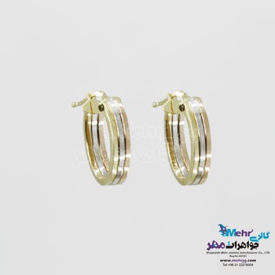 نمای دوم گوشواره طلا - طرح دایانا