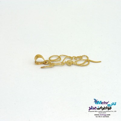 نمای دوم آویز طلا - طرح بوسه