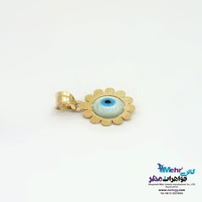 نمای دوم آویز طلا - طرح چشم نظر