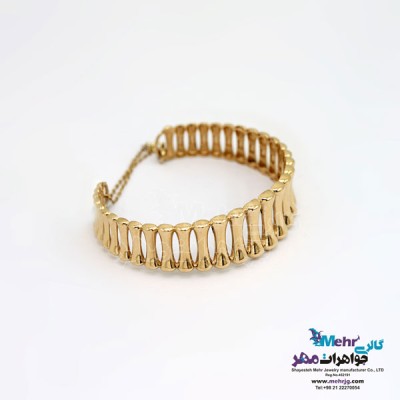 نمای دوم دستبند النگویی طلا - طرح استوانه