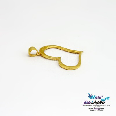 نمای دوم آویز طلا - طرح قلب