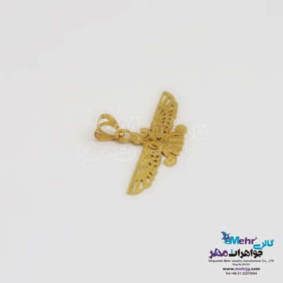 نمای دوم آویز طلا - طرح فروهر