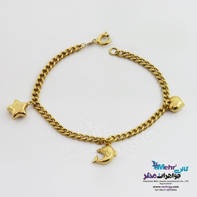 نمای دوم دستبند طلا - طرح کارتیه