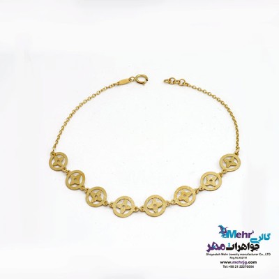 نمای دوم دستبند طلا - طرح استار