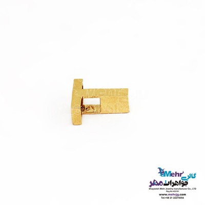 نمای دوم آویز طلا - طرح حروف الفبای لاتین