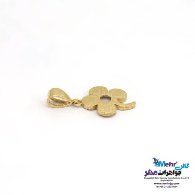 نمای دوم آویز طلا - طرح گل