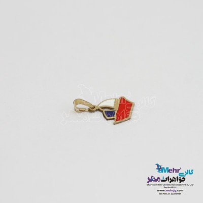 نمای دوم آویز طلا - طرح کشتی