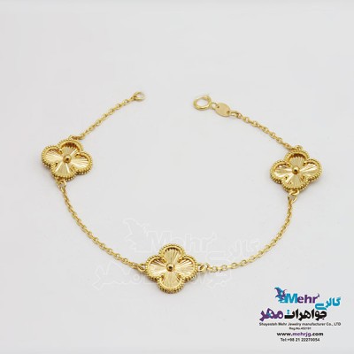 نمای دوم دستبند طلا - طرح ونکلیف
