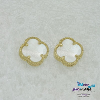 نمای دوم گوشواره طلا - طرح ونکلیف صدف