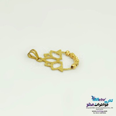 نمای دوم آویز طلا - طرح اسلیمی