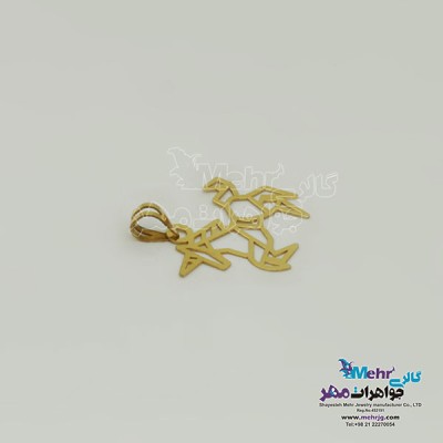 نمای دوم آویز طلا - طرح اسب