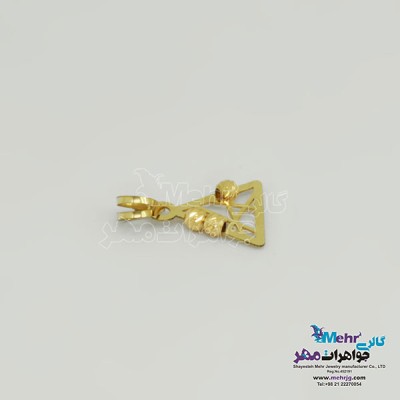 نمای دوم آویز طلا - طرح هندسی