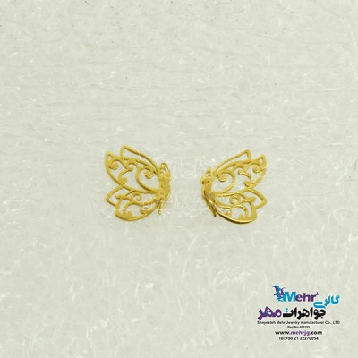 نمای دوم گوشواره طلا - پروانه