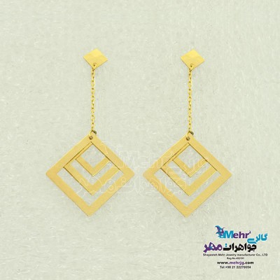 نمای دوم گوشواره طلا - هندسی