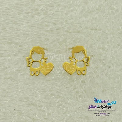 نمای دوم گوشواره طلا - طرح فرشته