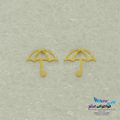 نمای دوم گوشواره طلا - طرح چتر
