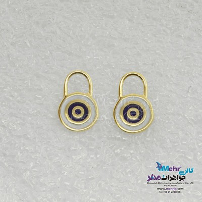 نمای دوم گوشواره طلا - طرح چشم نظر