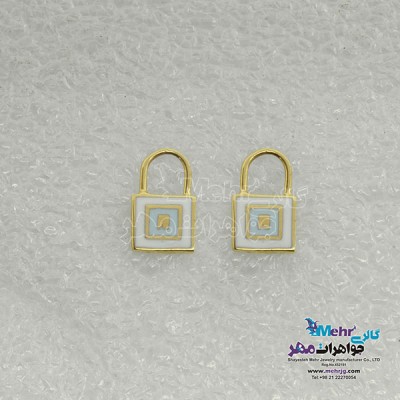 نمای دوم گوشواره طلا - طرح چشم نظر