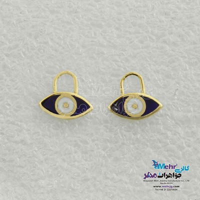 نمای دوم گوشواره طلا - طرح چشم نظر
