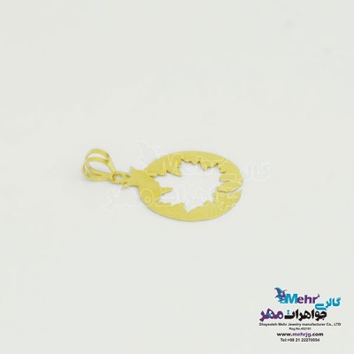 نمای دوم آویز طلا - طرح پاییزی