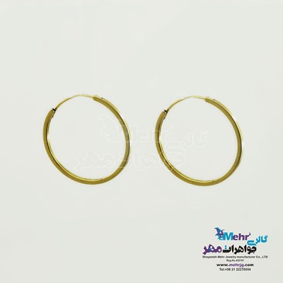 نمای دوم گوشواره طلا - طرح حلقه‌ای