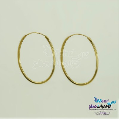 نمای دوم گوشواره طلا - طرح حلقه‌ای