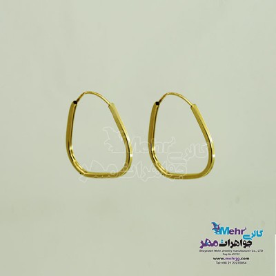 نمای دوم گوشواره طلا - طرح حلقه‌ای