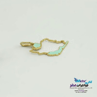 نمای دوم آویز طلا - طرح ایران