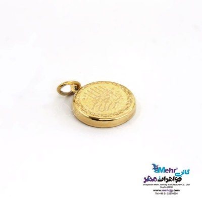 نمای دوم آویز طلا - طرح بسم الله