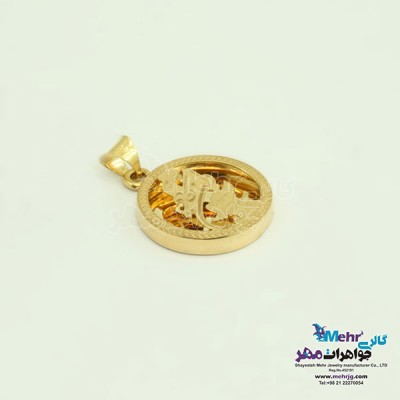 نمای دوم آویز طلا - طرح و ان یکاد