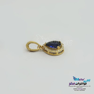 نمای دوم آویز طلا - طرح اشک