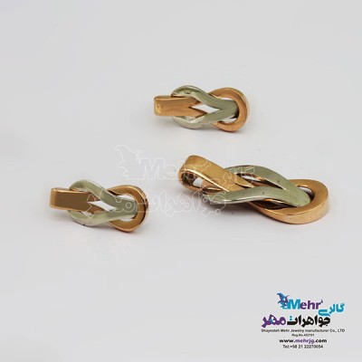نمای دوم نیم ست طلا - آویز و گوشواره - طرح دیوید یورمن