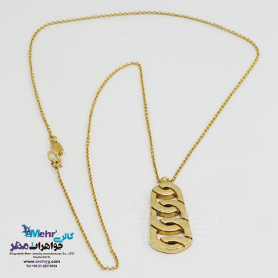 نمای دوم گردنبند طلا - طرح کارتیه