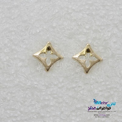 نمای دوم گوشواره طلا - طرح ون کلیف