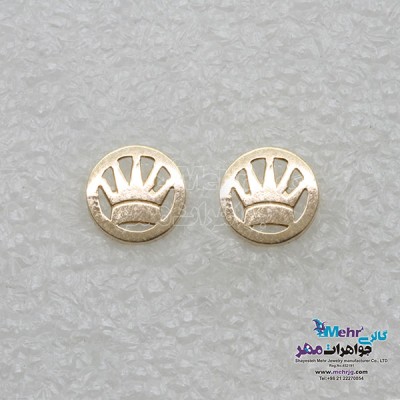 نمای دوم گوشواره طلا - طرح تاج