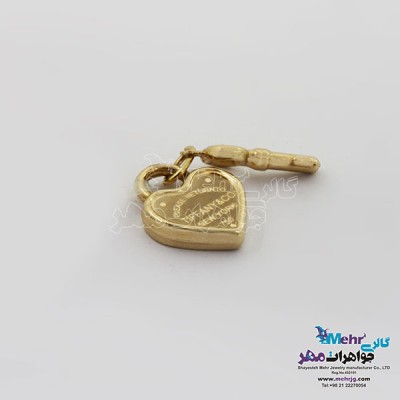 نمای دوم آویز طلا - طرح قلب