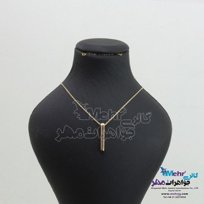 نمای دوم گردنبند طلا - طرح مکعب عشق
