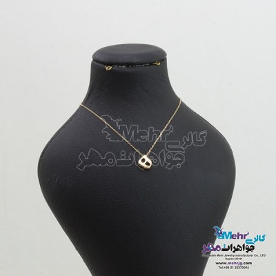 نمای دوم گردنبند طلا - طرح ه نیمایی