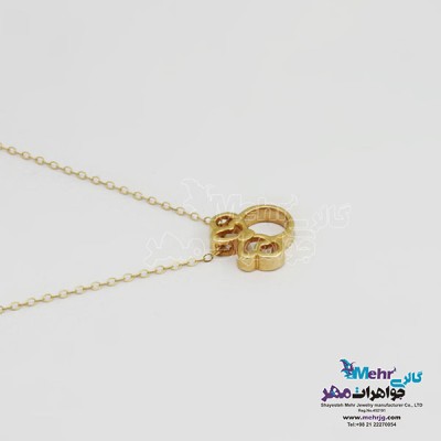 نمای دوم گردنبند طلا - طرح میکی ماوس