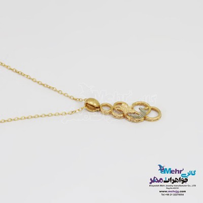 نمای دوم گردنبند طلا - طرح برمس