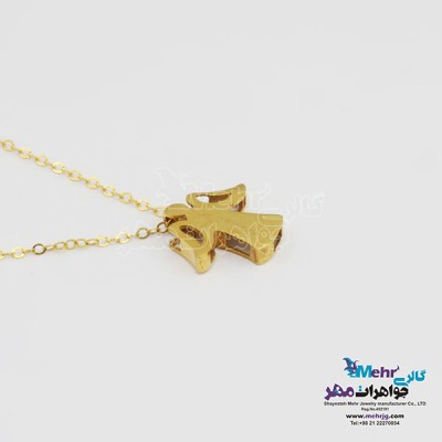 نمای دوم گردنبند طلا – طرح فرشته