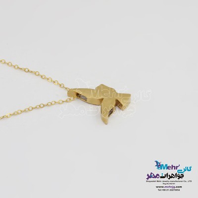 نمای دوم گردنبند طلا – طرح پرنده