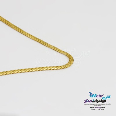 نمای دوم زنجیر طلا - طرح تیغ ماهی طول ۴0 سانتی‌متر