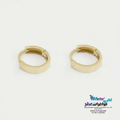 نمای دوم گوشواره طلا - طرح حلقه ای