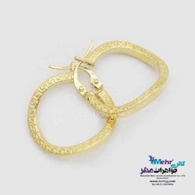 نمای دوم گوشواره گیره ای طلا - طرح ورساچه