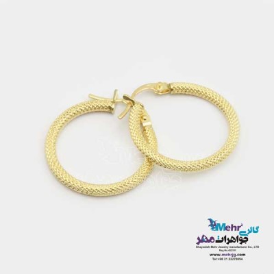 نمای دوم گوشواره گیره ای طلا - طرح تراش