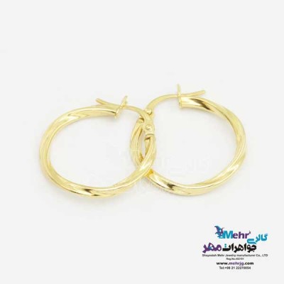 نمای دوم گوشواره گیره ای طلا - طرح دیوید یورمن